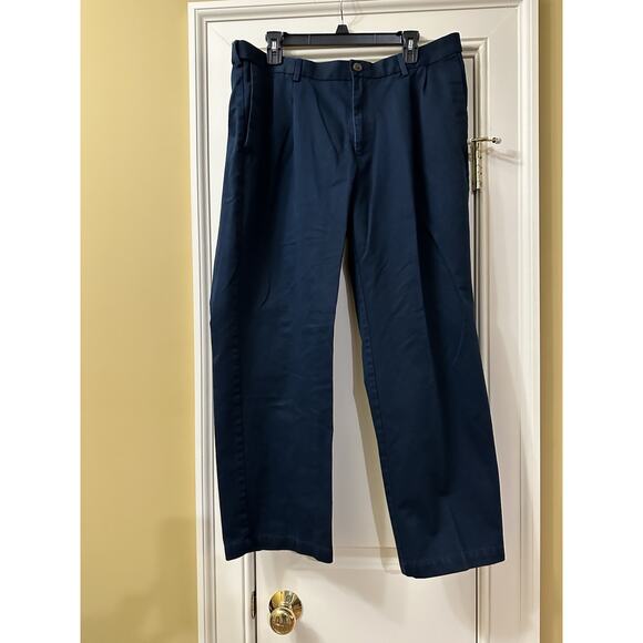 Haggar Navy Blue Pants Mens 38x30 Classic Fit Work to Weekend - Picture 1 of 6